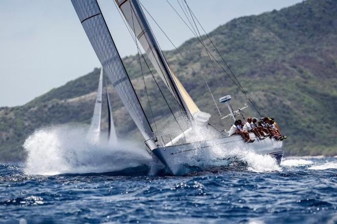 British Swan 82, Stay Calm powers through the surf during Antigua Sailing Week © Paul Wyeth / www.pwpictures.com http://www.pwpictures.com